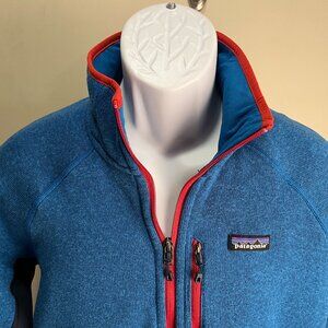 Patagonia Men's blue w/ red Full Zip Better Sweater Mint Condition jacket Large